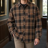 Marco Plaid Overshirt - Brown