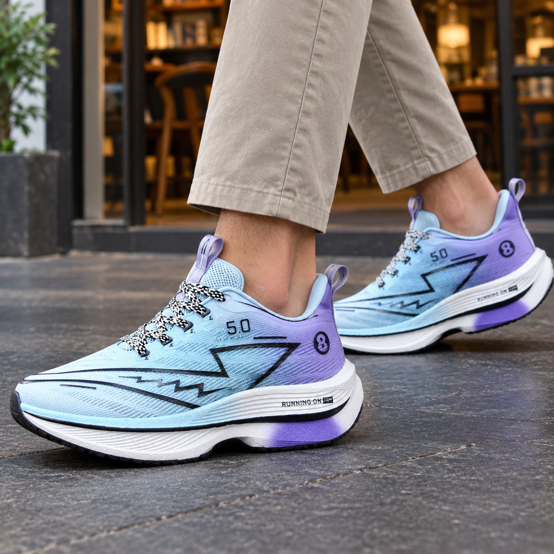 Barbaro Platform Sneakers - Light Blue