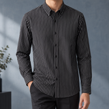 Dario Striped Shirt - Black