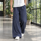 Oliver Wide Leg Pants - Navy Blue