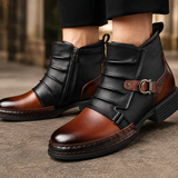 Borrelli Buckle Ankle Boots - Black