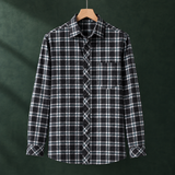 Oliver Square Collar Shirt - Black Check