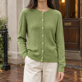 Avaline-Mae Textured Cardigan - Green