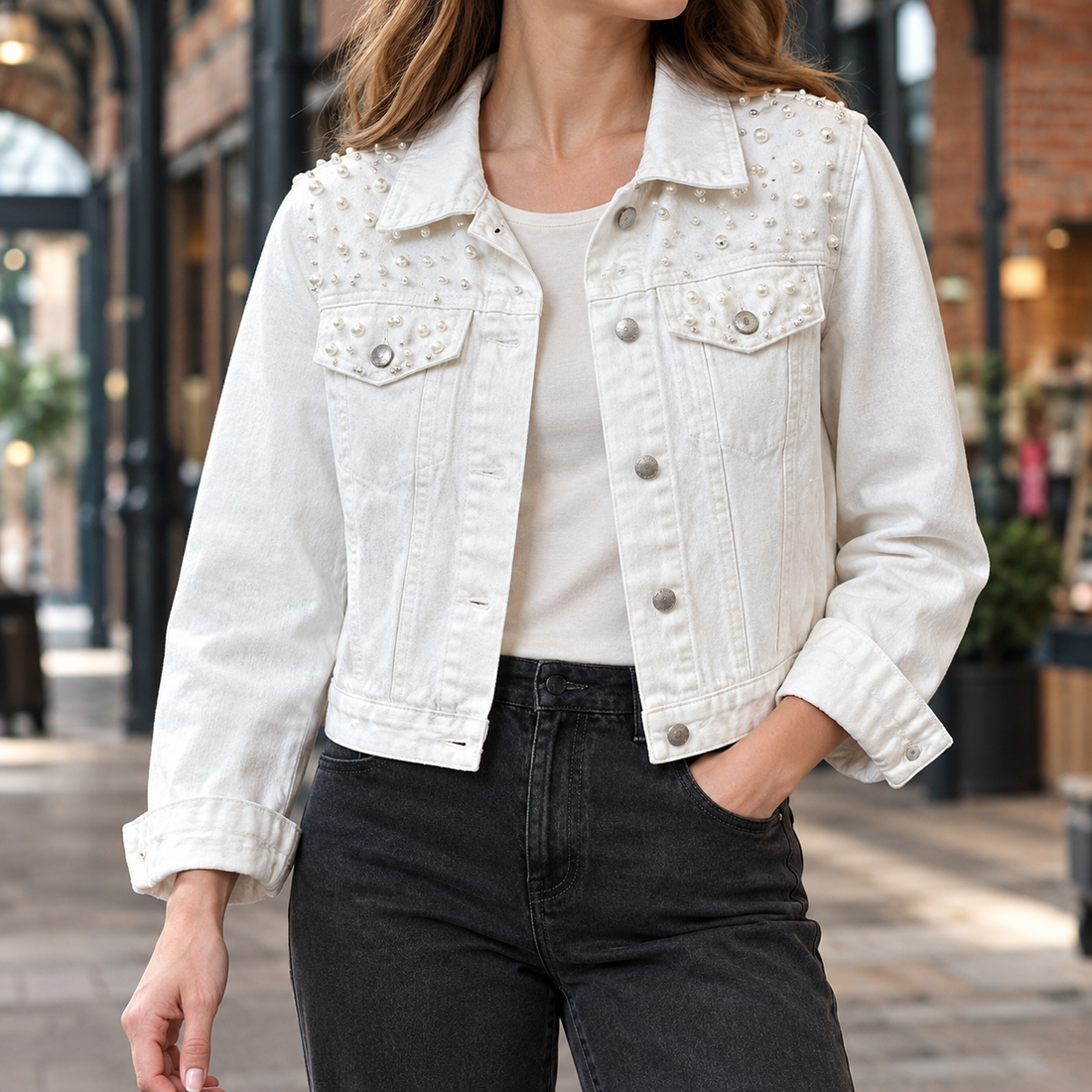 Sidonie Beaded Jacket - White