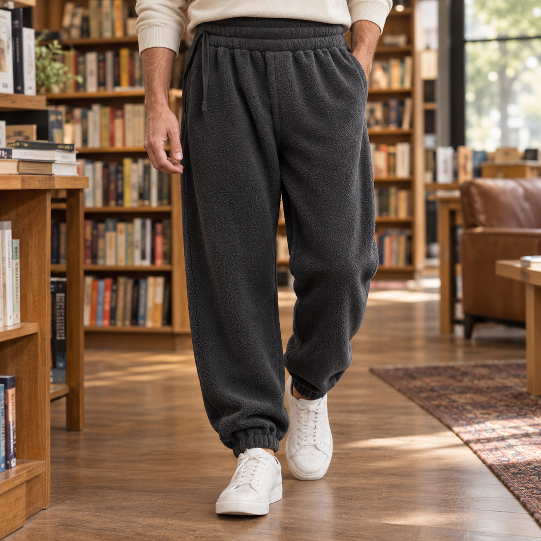 Blake Tapered Fleece Pants - Dark Gray