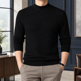 Wyatt Mock Neck Sweater - Black