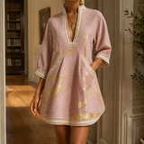 Solene-Lane A-Line Dress - Pink