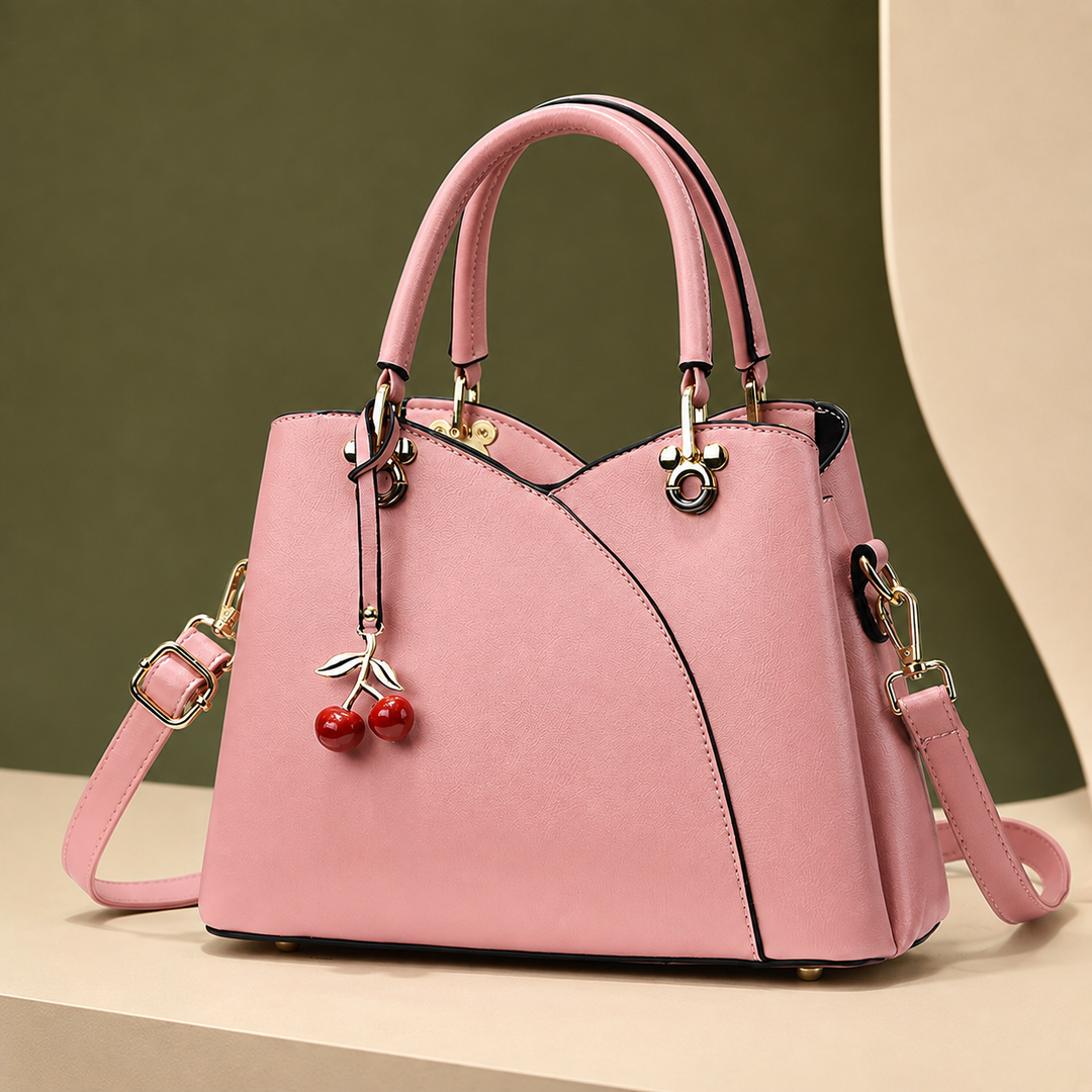 Vinci Cherry Handbag - Vaaleanpunainen