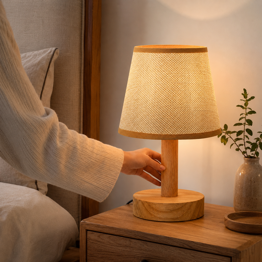 Linden Bamboo Lamp - Styled Room Scene