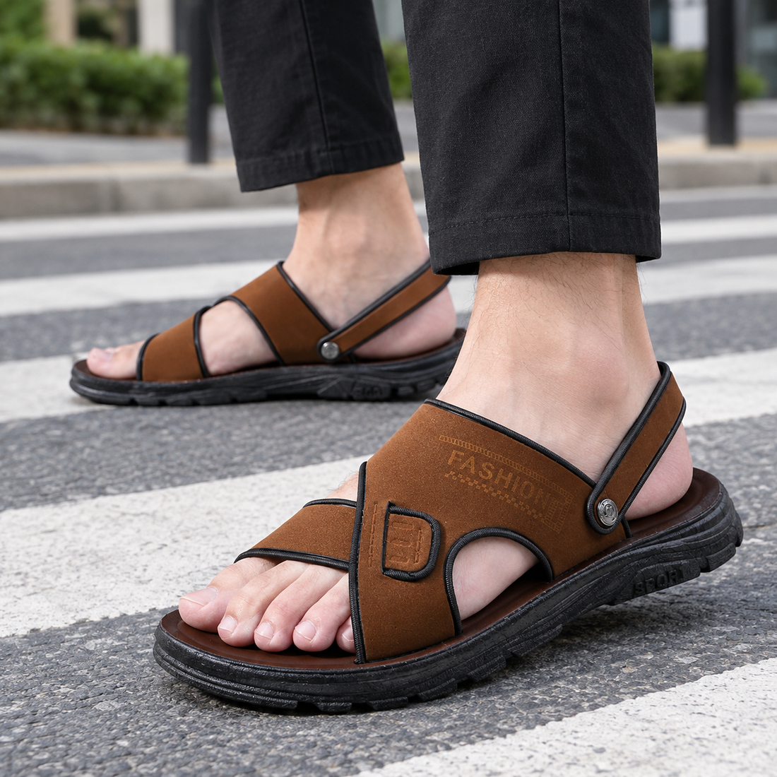 Valenza Strap Sandals - Light Brown