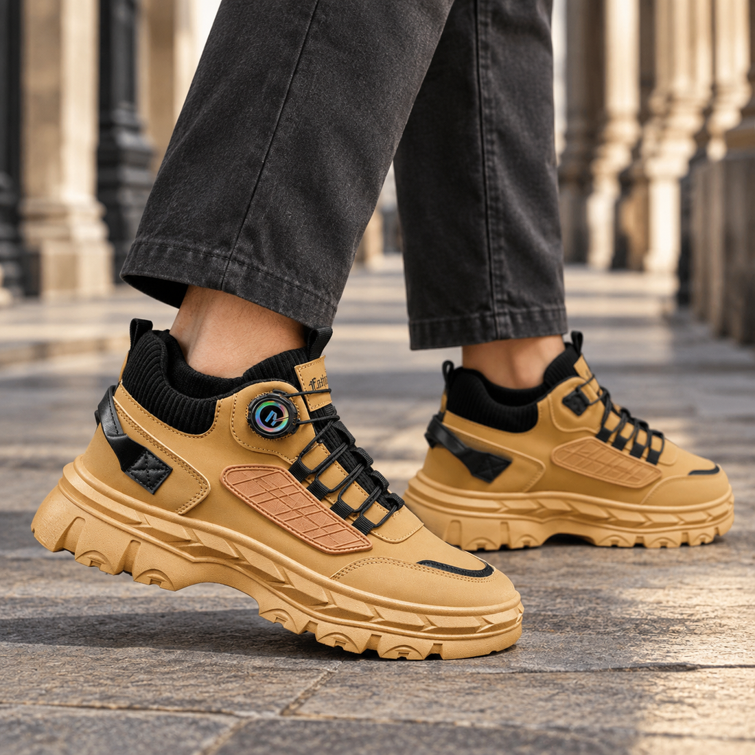 Bellagio-Arezzo Chunky Sneakers - Tan