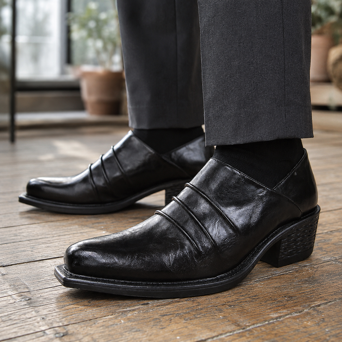 Rizzi-Lago Block Heel Shoes - Black