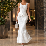Ariana Twist Knot Dress - White