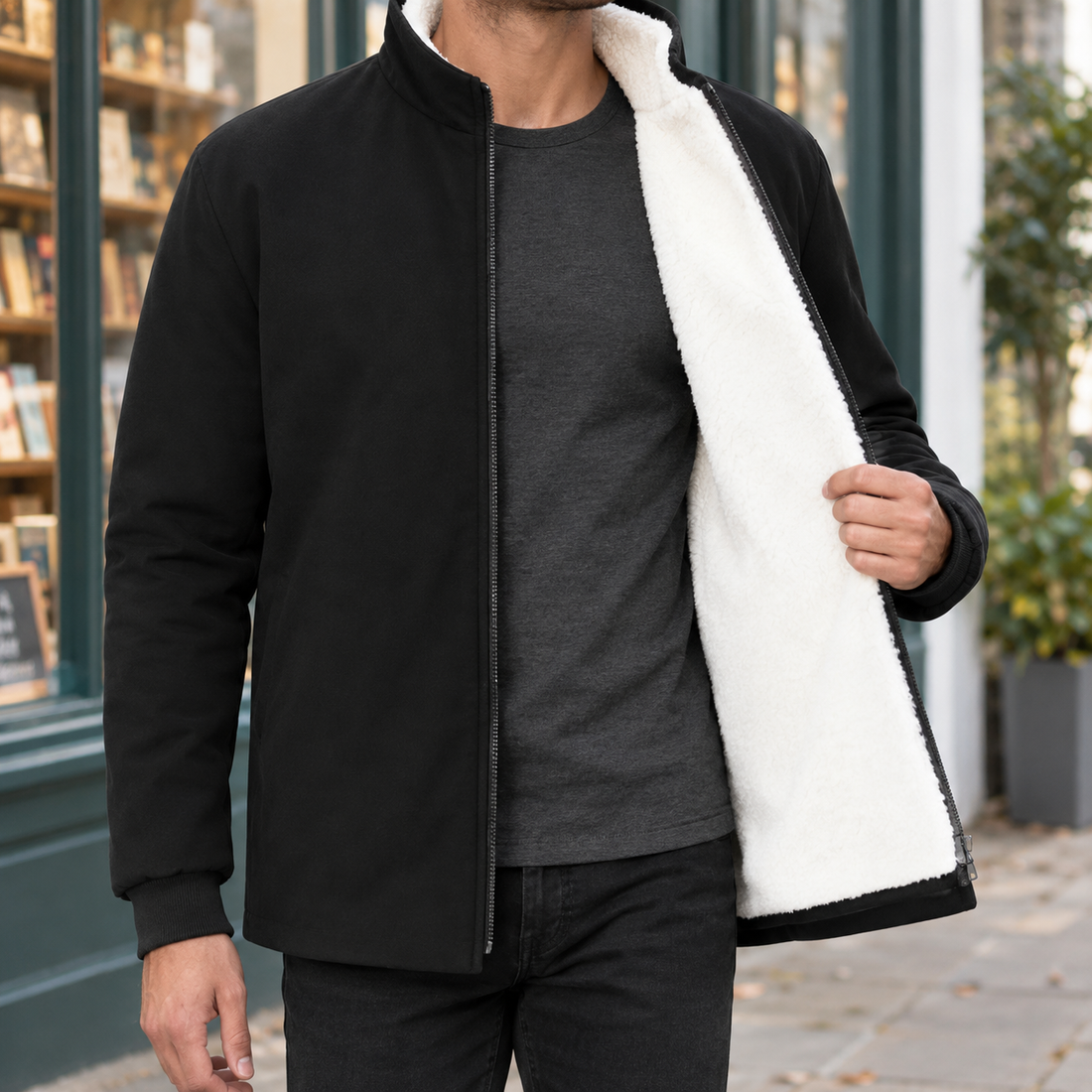 Wyatt Fleece-Lined Jacket - Black