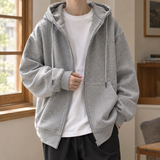 Kasimir Oversized Hoodie - Cardigan Sweatshirt Gray
