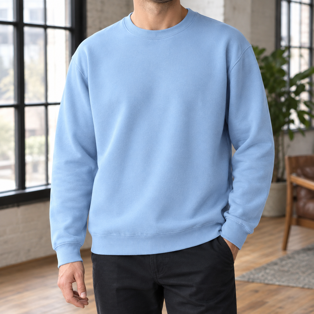 Dorian Crewneck Sweatshirt - Light Blue