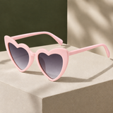 Valentine Heart Sunglasses - Pink Frame (Gray Lens 2)