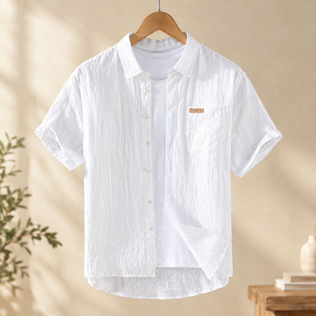 Florian Linen Shirt - White