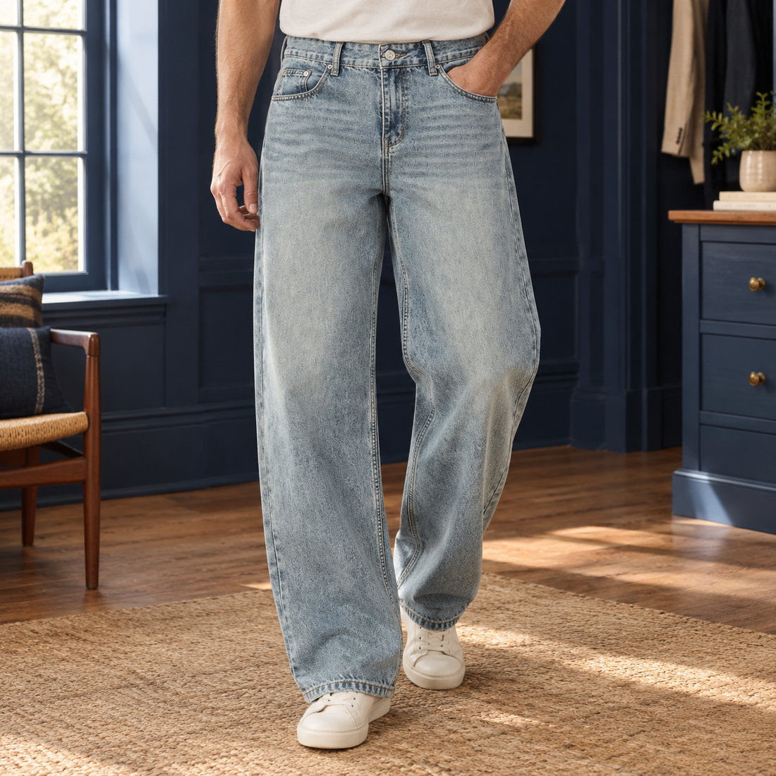 Oliver Wide-Leg Jeans - Light Blue