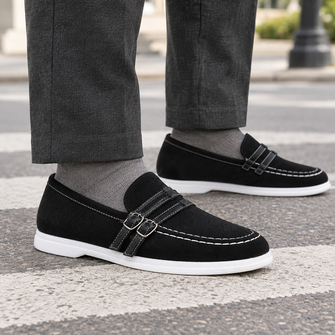 Carrera-Como Suede Loafers - Black