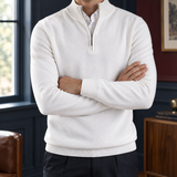 Florian Half-Zip Sweater - White