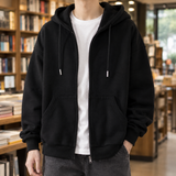 Matteo Zip Hoodie - Black