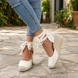 Cardini Lace-Up Wedges - White