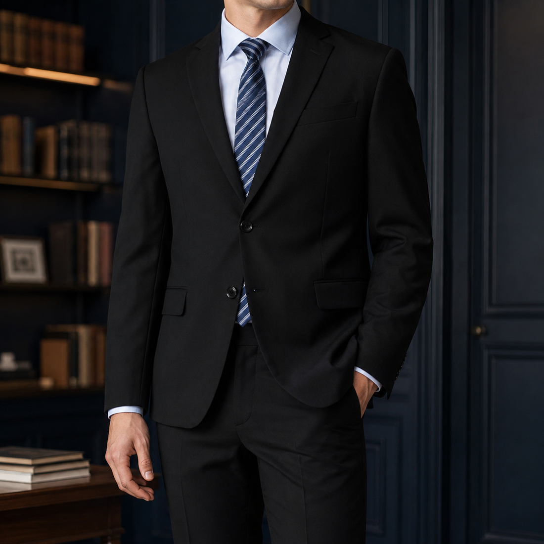 Jocelyn Tailored Suit - Black Men's Suit