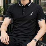 Marcus Relaxed Polo - Black Feathers