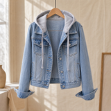 Georgia-Grace Hooded Jacket - Light Blue