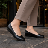 Solari Leather Wedge Pumps - Black 4