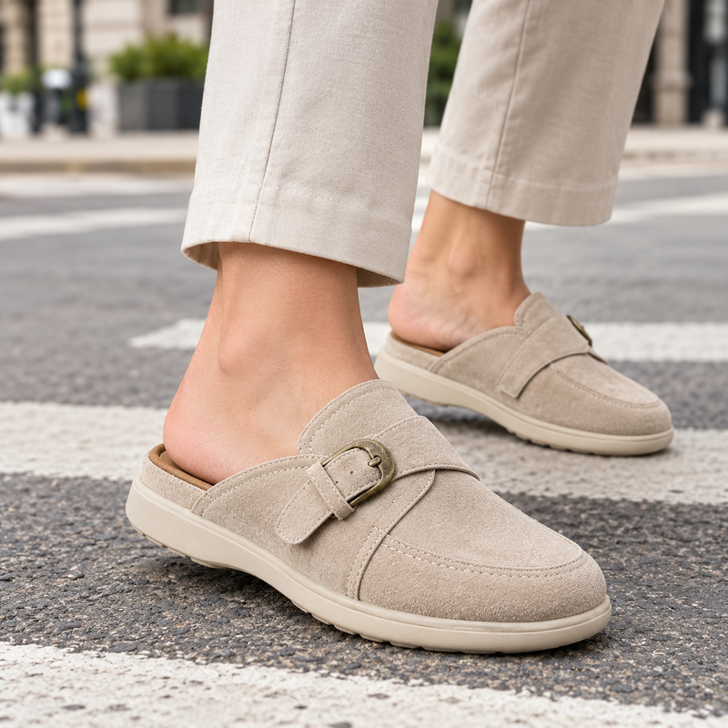 Morosini Buckle Mules - Apricot 2