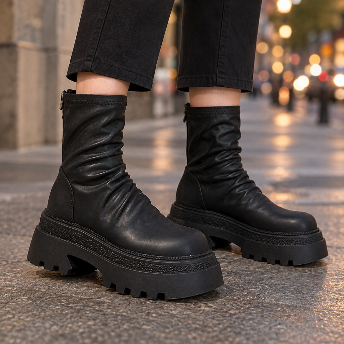Sarti-Garda Platform Boots - Black