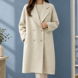 Margot-Rose Cocoon Coat - Creamy-white