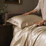Woodmere Satin Pillowcases - Styled Room Scene