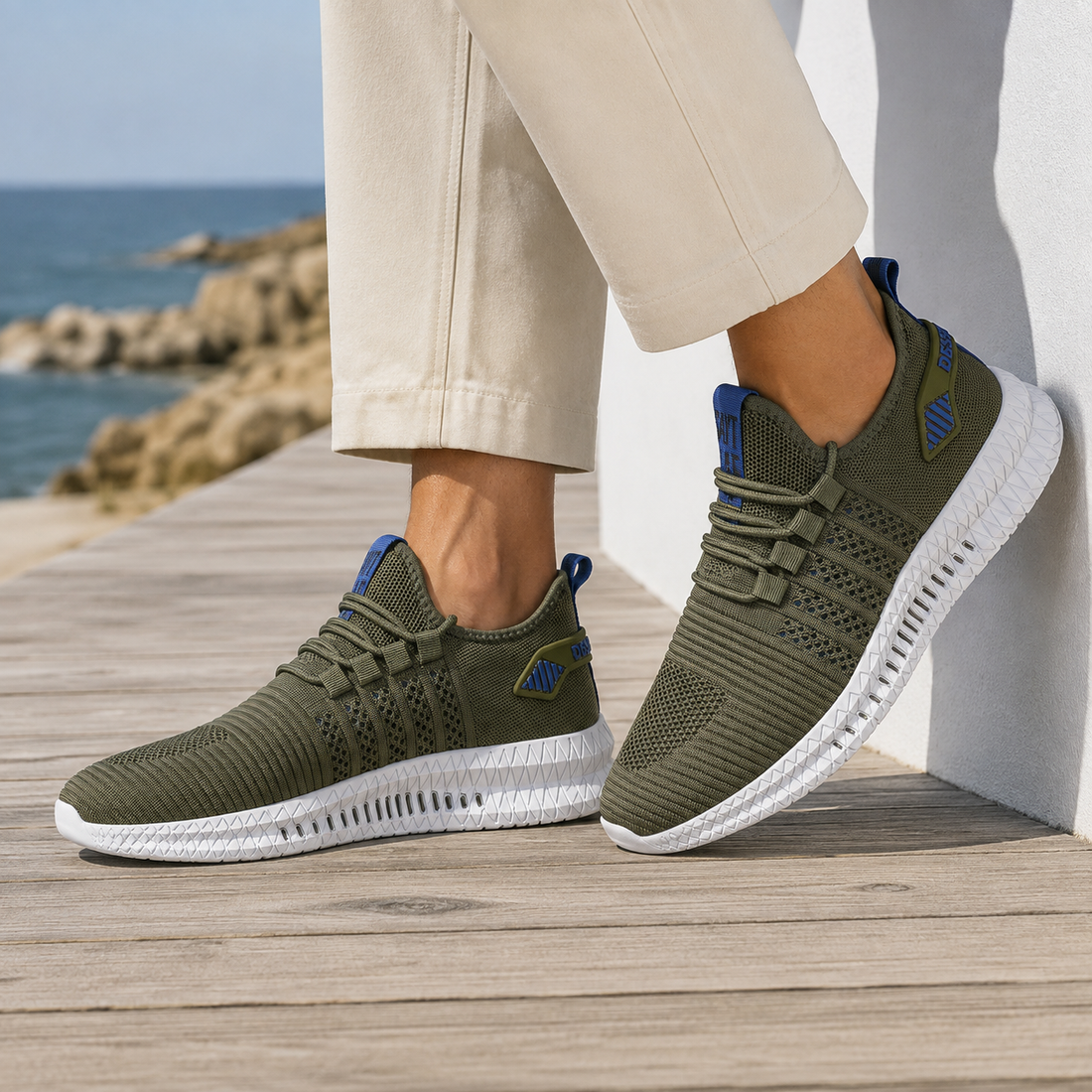 Santoro Knit Sneakers - Green