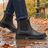 Rinaldi-Vita Brogue Chelsea Boots - Black