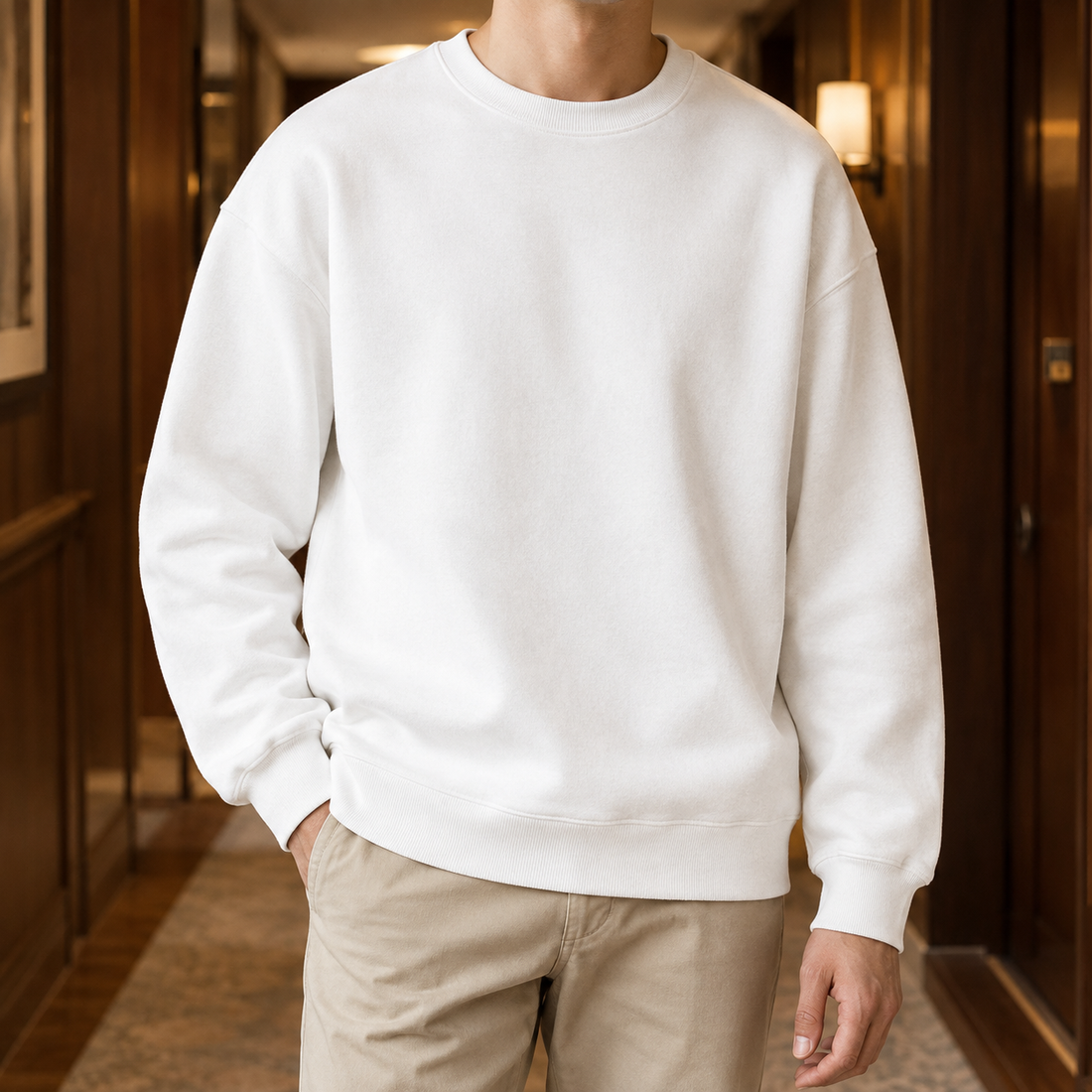 Thibault Relaxed Sweatshirt - White