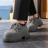 Olivieri-Vita Suede Platform Shoes - Light Gray