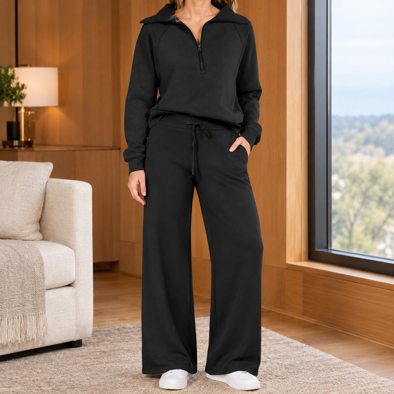 Fernanda-Sage Wide-Leg Set - Black