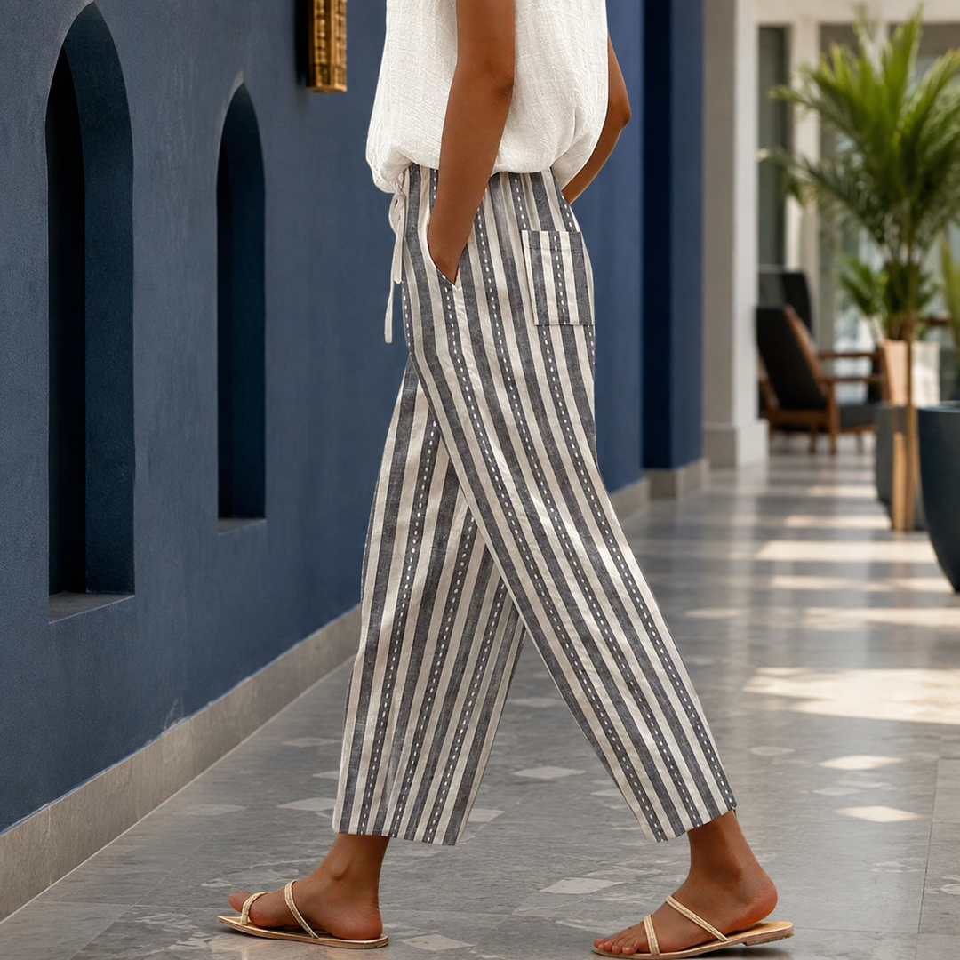 Natalia Straight Leg Pants - Gray