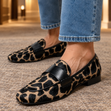 Martelli-Siena Giraffe Loafers - Apricot Black