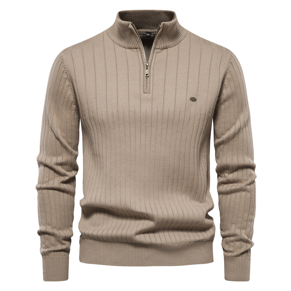 Leeroy Half-Zip Sweater - Beige