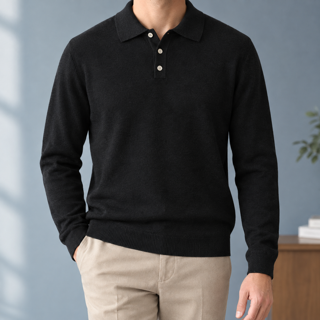 Hudson Collared Polo - Black