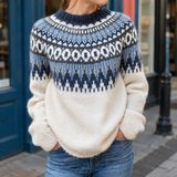 Dahlia Fair Isle Sweater - Beige