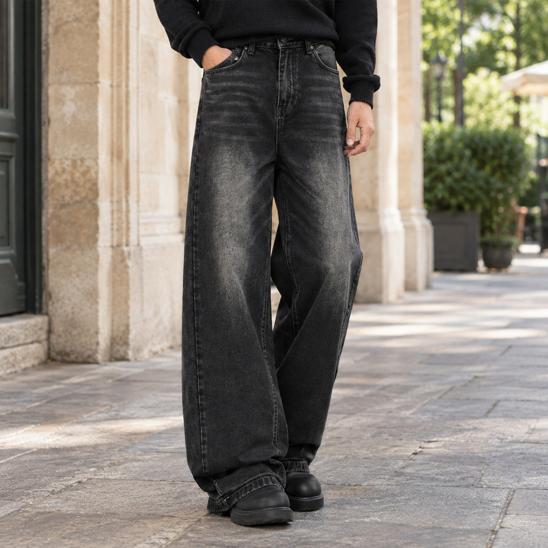 Wyatt Wide Leg Jeans - Black