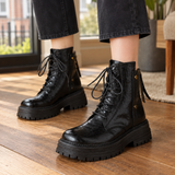 Caprera-Arezzo Lace-Up Boots - Black