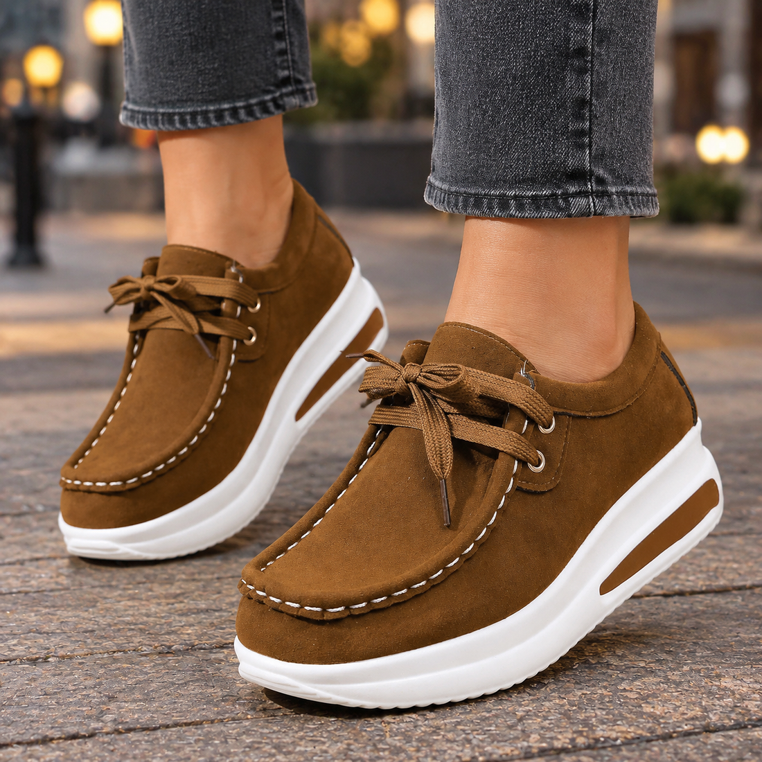 Marostica-Milano Suede Wedge Shoes - Brown