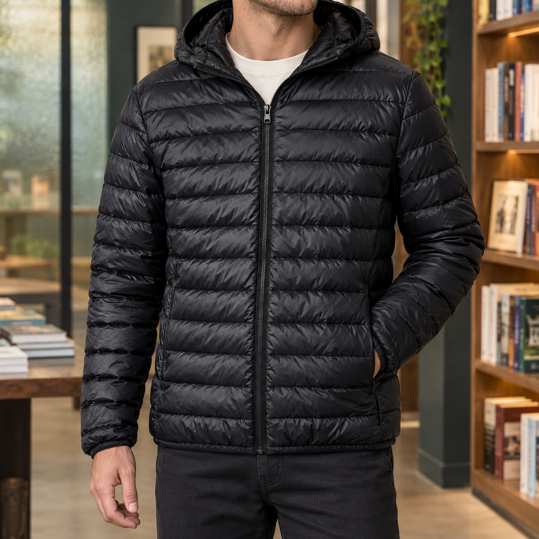 Marco Hooded Jacket - Black