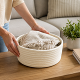 Knox Cotton Rope Basket - Styled Room Scene